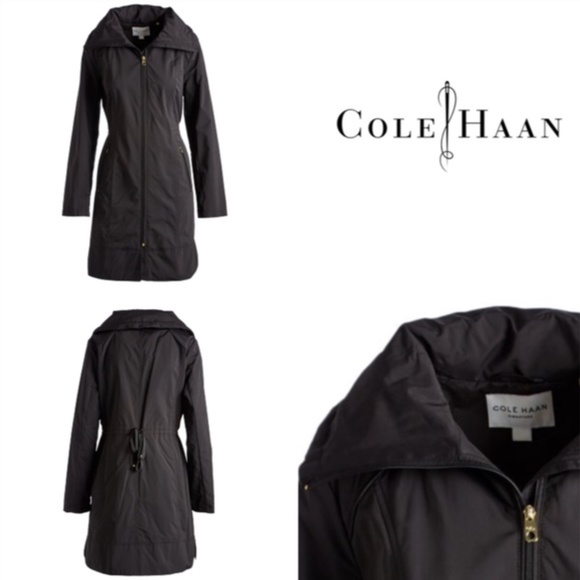 Cole Haan Jackets & Blazers - Cole Haan Black Light Rain Jacket L / XL & Pouch